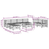 vidaXL 9-piece Lounge Set Solid Pinewood