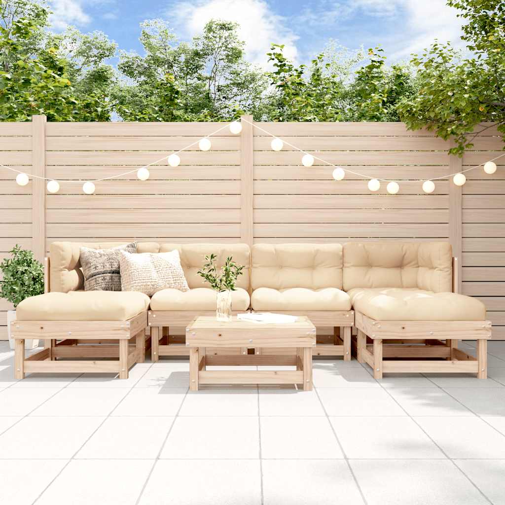 vidaXL 7-delige Loungeset massief grenenhout
