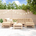 vidaXL 7-Piece Lounge Set Solid Pine Wood