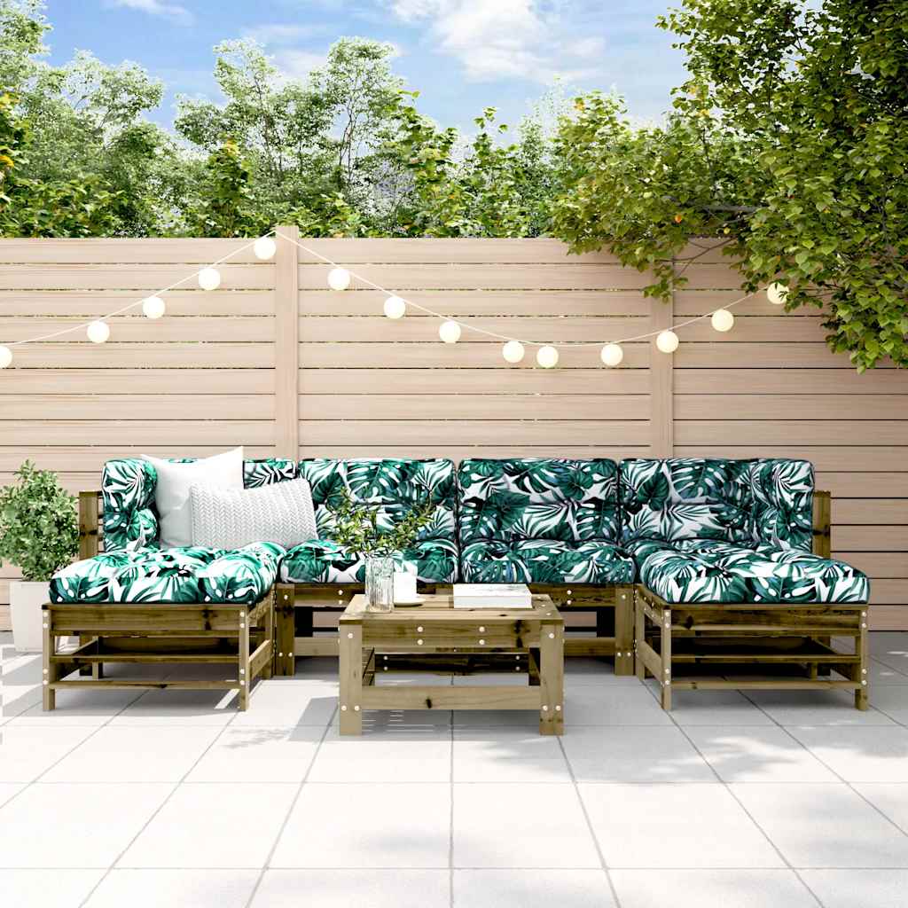 vidaXL 7-Piece Lounge Set Solid Pine Wood