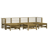 vidaXL 7-Piece Lounge Set Solid Pine Wood