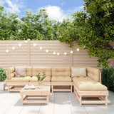 vidaXL 7-Piece Outdoor Lounge Set Solid Pine Wood