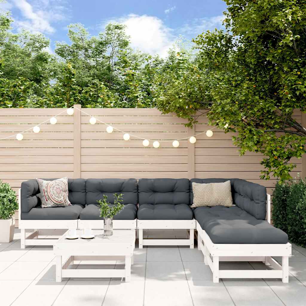 vidaXL 7-Piece Outdoor Lounge Set Solid Pine Wood
