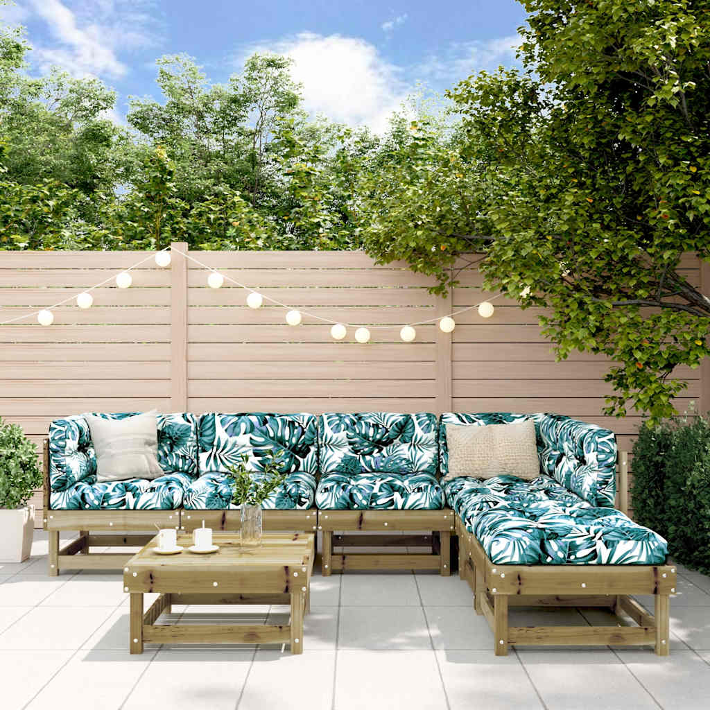 vidaXL 7-Piece Outdoor Lounge Set Solid Pine Wood