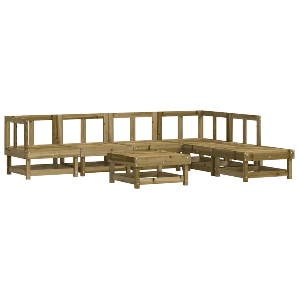 vidaXL 7-Piece Outdoor Lounge Set Solid Pine Wood
