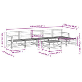 vidaXL 7-Piece Lounge Set Solid Pine Wood