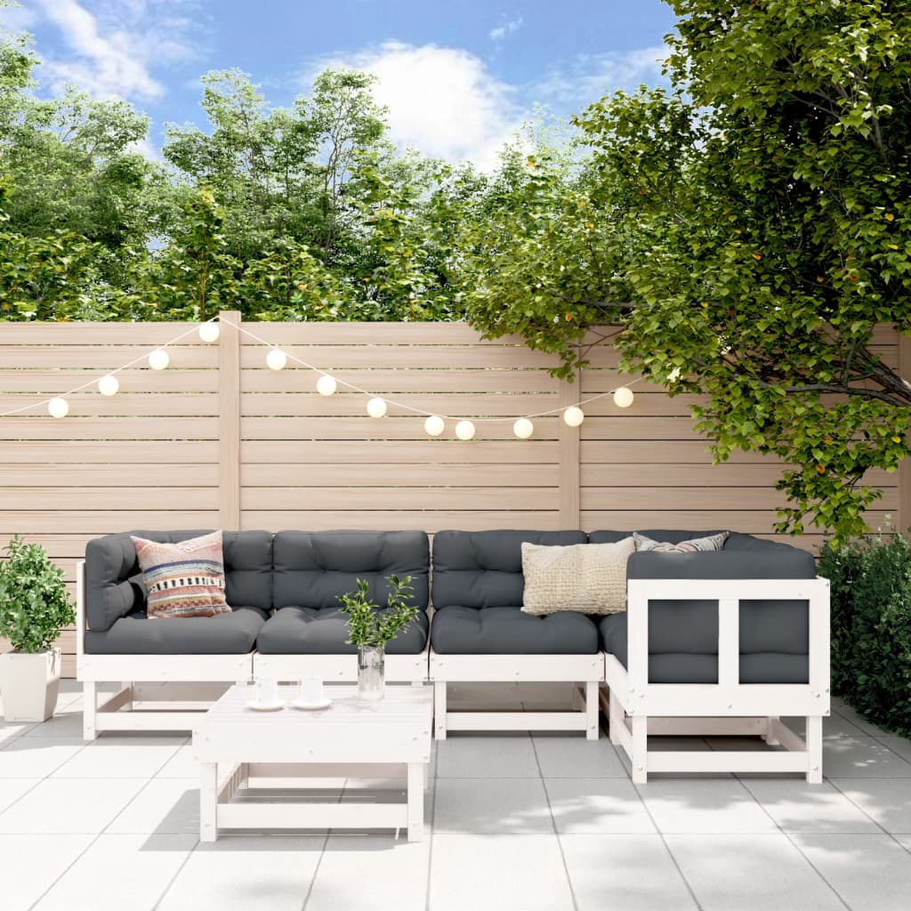 vidaXL 6-delige Loungeset massief grenenhout