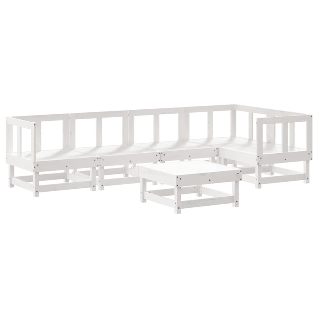 vidaXL 6-delige Loungeset massief grenenhout