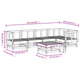 vidaXL 6-delige Loungeset massief grenenhout