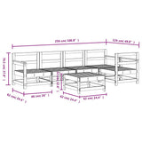 vidaXL 6-delige Loungeset massief grenenhout