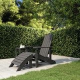 vidaXL Tuinstoelen 2 st Adirondack met voetensteunen HDPE wit