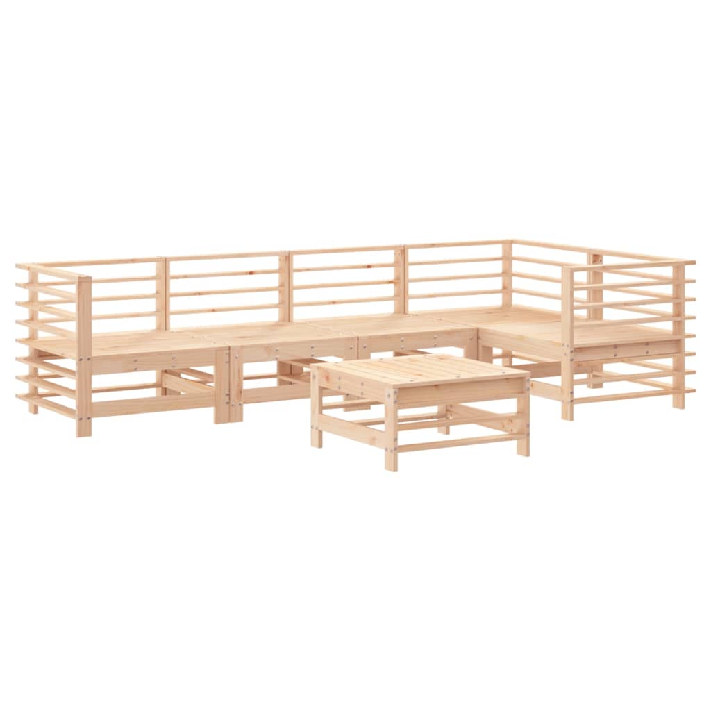 vidaXL 6-piece Solid Pine Wood Lounge Set