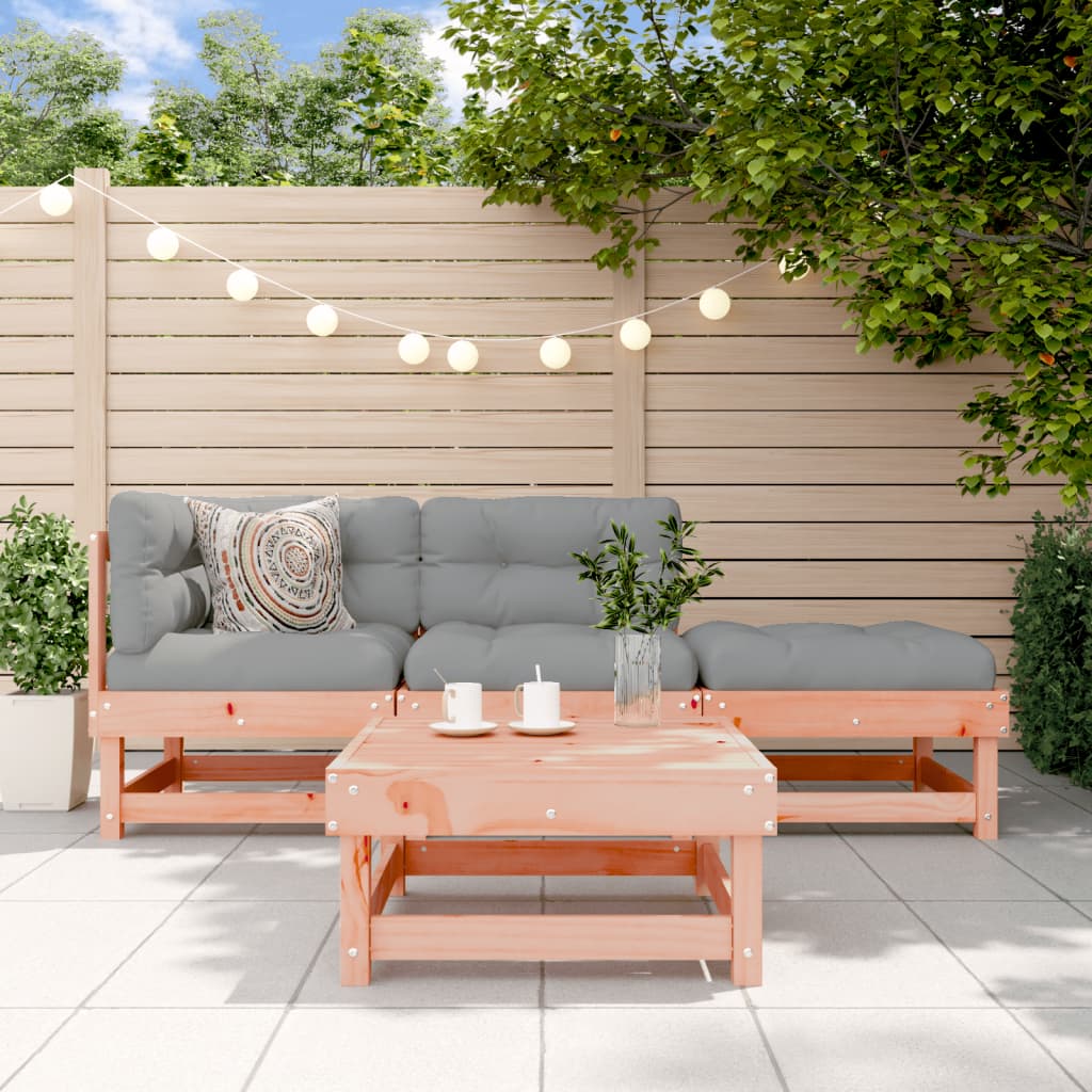 vidaXL 4-Piece Solid Pine Wood Lounge Set