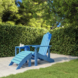 vidaXL Tuinstoelen 2 st Adirondack met voetensteunen HDPE wit