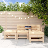 vidaXL 4-delige Loungeset massief grenenhout
