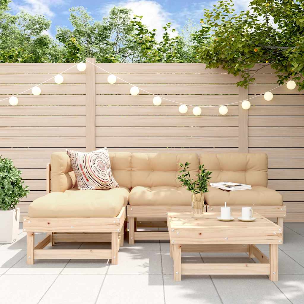 vidaXL 5-delige Loungeset massief grenenhout
