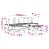 vidaXL 5-delige Loungeset massief grenenhout