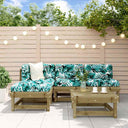 vidaXL 5-delige Loungeset massief grenenhout