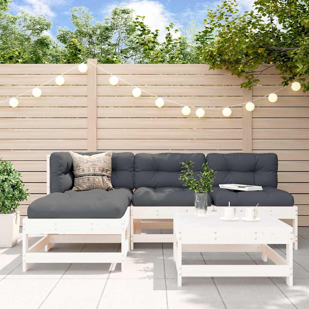vidaXL 5-delige Loungeset massief grenenhout