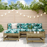 vidaXL 5-delige Loungeset massief grenenhout