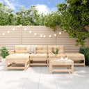 vidaXL 6-piece Lounge Set solid pinewood