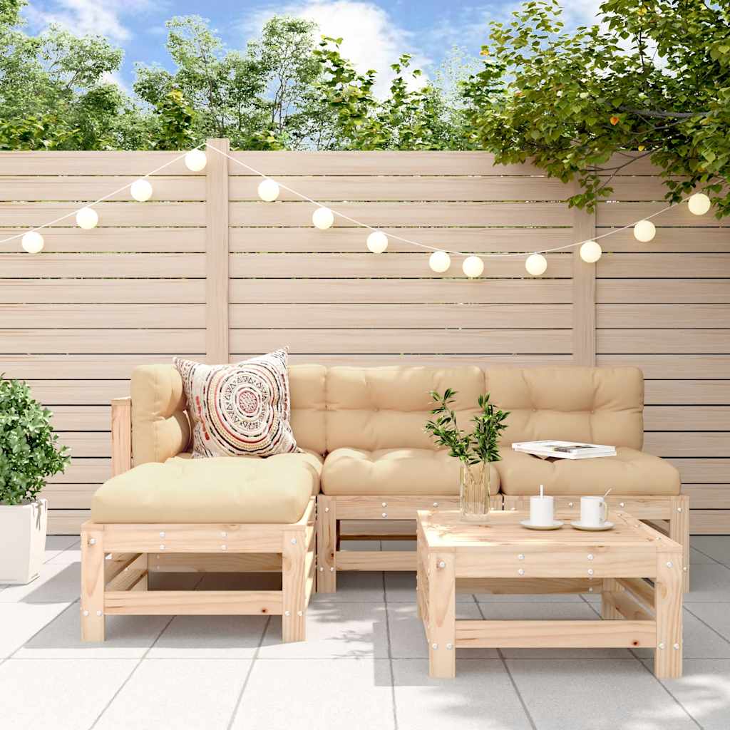 vidaXL 5-delige Loungeset massief grenenhout