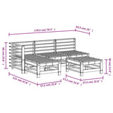 vidaXL 5-delige Loungeset massief grenenhout