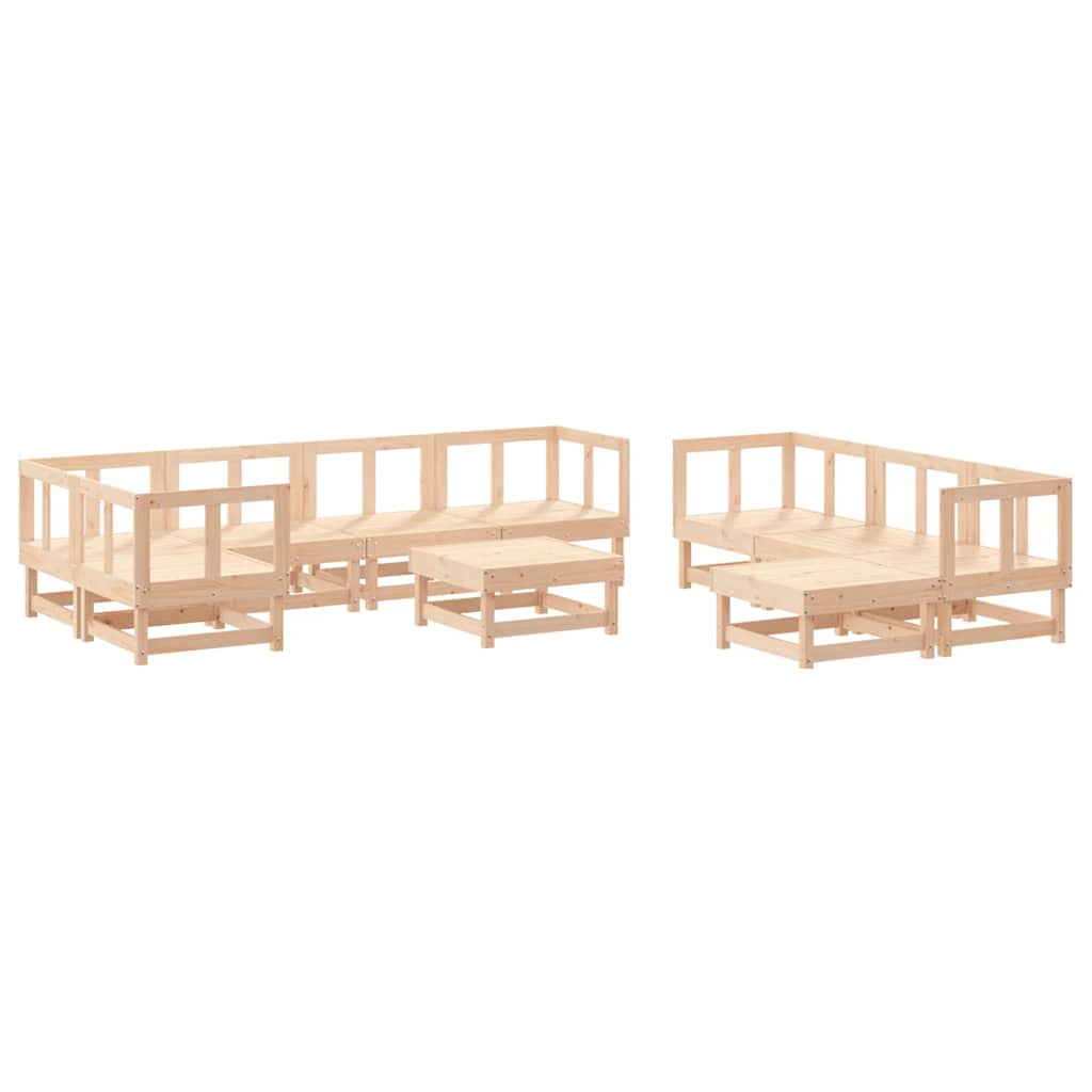 vidaXL 10-delige Loungeset massief grenenhout