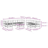 vidaXL 10-delige Loungeset massief grenenhout