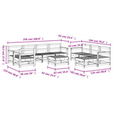 vidaXL 10-delige Loungeset massief grenenhout