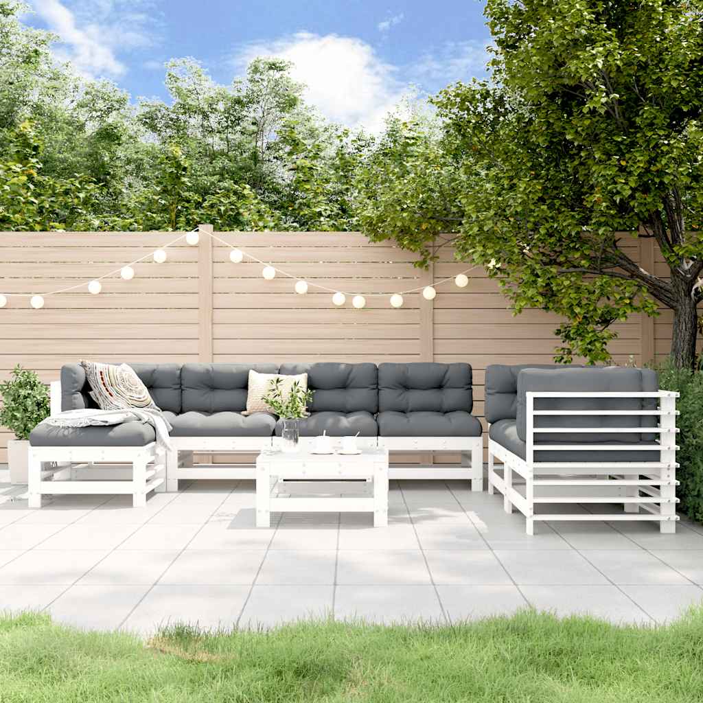 vidaXL 8-delige Loungeset massief grenenhout