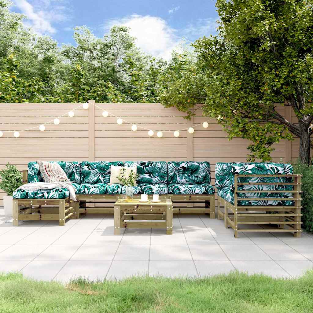 vidaXL 8-delige Loungeset massief grenenhout