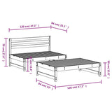 vidaXL 2-delige Loungeset massief grenenhout