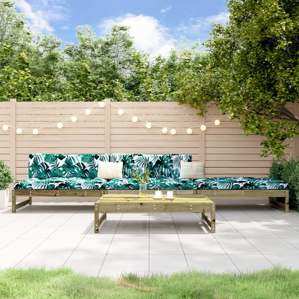 vidaXL 4-Piece Lounge Set Solid Pinewood
