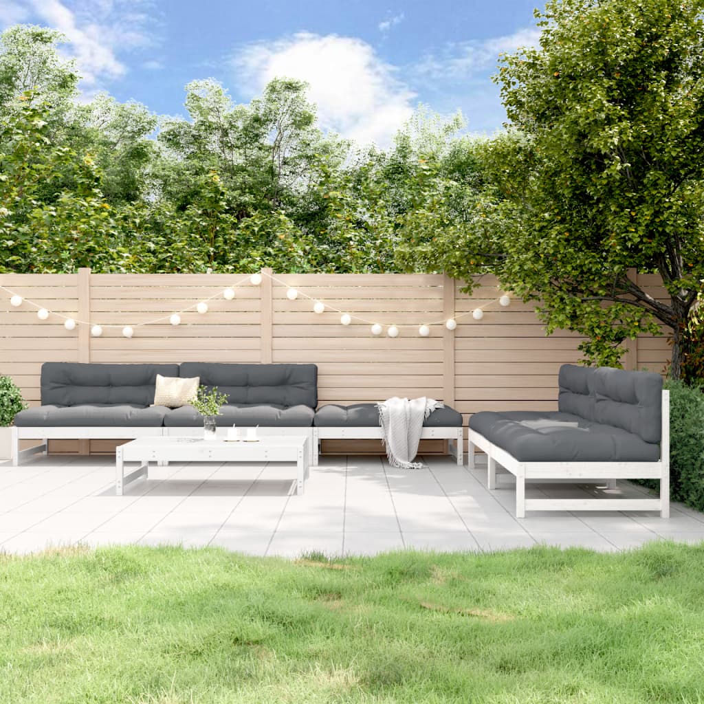 vidaXL 6-delige Loungeset massief grenenhout