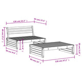 vidaXL 2-delige Loungeset massief grenenhout