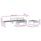 vidaXL 5-delige Loungeset massief grenenhout