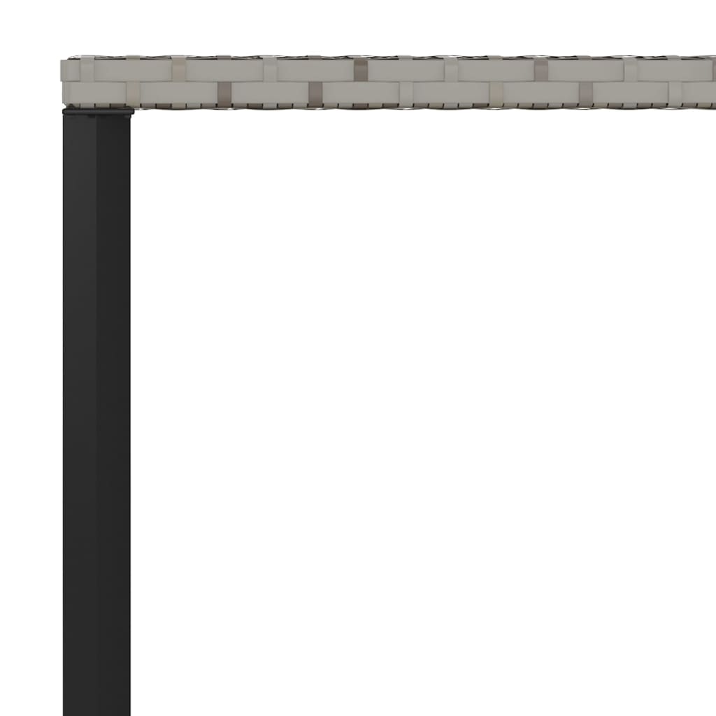 vidaXL 6-delige Tuinset met kussens poly rattan zwart