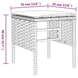 vidaXL 6-delige Tuinset met kussens poly rattan zwart
