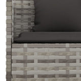 vidaXL 6-delige Tuinset met kussens poly rattan zwart