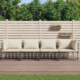 vidaXL Hoekbanken sectioneel met kussens 2 st poly rattan