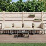 vidaXL Hoekbanken sectioneel met kussens 2 st poly rattan