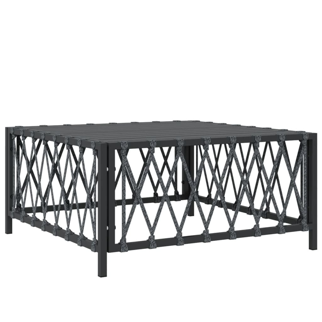 vidaXL 5-delige Loungeset met kussens staal wit