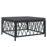 vidaXL 3-delige Loungeset met kussens staal wit