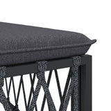 vidaXL 3-delige Loungeset met kussens staal wit