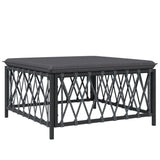 vidaXL 6-delige Loungeset met kussens staal wit