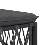 vidaXL 6-delige Loungeset met kussens staal wit