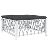 vidaXL 10-Piece Lounge Set with Cushions Steel White