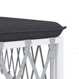 vidaXL 10-Piece Lounge Set with Cushions Steel White