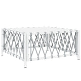 vidaXL 10-delige Loungeset met kussens staal wit